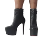 1612869 P BOTA SALTO FINO MEIA PATA NAPA PRETO COM DUAS FIVELAS - comprar online