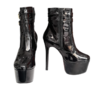 1612869 P BOTA SALTO FINO MEIA PATA VERNIZ PRETO COM DUAS FIVELAS - comprar online