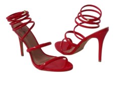 1621749 G SANDÁLIA VERNIZ VERMELHO (FERRARI) - Au Bottier