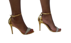 1622220 G SANDALIA SALTO FINO SOLA FINA SPECHIO OURO - comprar online