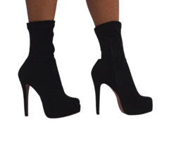 1731489 P BOTA SALTO FINO COM STRECHT CAMURÇA PRETO - comprar online