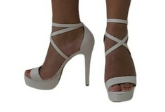 1732581 P SANDALIA SALTO FINO MEIA PATA NAPA ODRE BRANCO