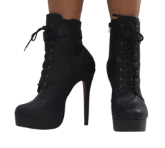 1732902 G BOTA SALTO FINO MEIA PATA NAPA PRETO - comprar online