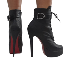 1732902 P BOTA SALTO FINO MEIA PATA NAPA PRETO - loja online