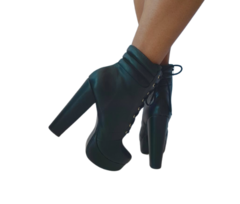 1742284 G BOTA SALTO GROSSO COM PLATAFORMA NAPA ODRE PRETA na internet