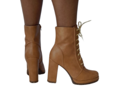 1771096 G BOTA SALTO GROSSO COM MEIA BATA TRATORADA NAPA DESTROYED PALHA - Au Bottier