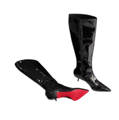 Imagem do 2522862 G BOTA SOLA FINA BICO FINO CANO LONGO VERNIZ PRETO