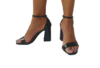 6070 G SANDALIA SALTO GROSSO VERNIZ PRETO