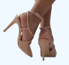 65839 P SAPATO BICO FINO SALTO FINO CRUZADO NA FRENTE VERNIZ BEGE - comprar online