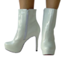 740085 G BOTA CANO CURTO BÁSICA SALTO FINO VERNIZ BRANCO