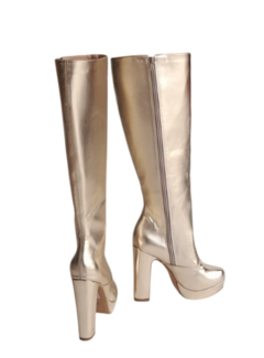 940466 P BOTA CANO LONGO METALIZADA OURO LIGHT - loja online
