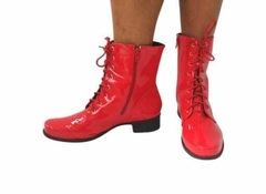 960140 G BOTA COTURNO SALTO BAIXO VERNIZ VERMELHO - comprar online