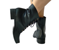 960140 G BOTA COTURNO SALTO BAIXO NAPA PRETO na internet