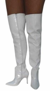 870758 G BOTA ACIMA DO JOELHO SOLA FINA VERNIZ BRANCO