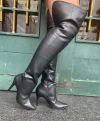 870758 G BOTA NAPA PRETA ACIMA DO JOELHO SOLA FINA - comprar online