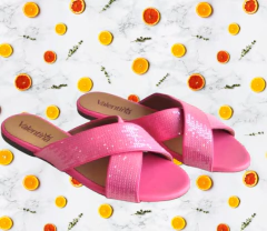 272086 SANDÁLIA RASTEIRA COM PAETE PINK na internet