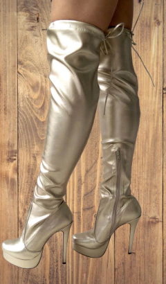 1731488 G BOTA ACIMA DO JOELHO OURO - Au Bottier