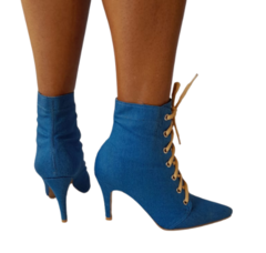 BOTA GIL G COTURNO SOLA FINA JEANS AZUL - Au Bottier