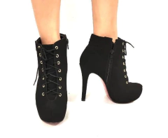 740066 P BOTA CANO CURTO SALTO FINO NOBUCK PRETO