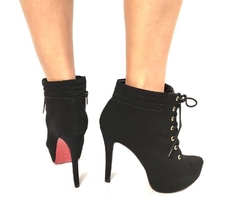 740066 G BOTA CANO CURTO SALTO FINO NOBUCK PRETO - loja online