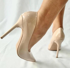1720475 P SCARPIN LUXO VERNIZ BEGE - Au Bottier