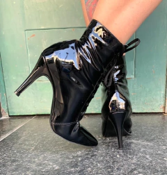 BOTA GIL G COTURNO SOLA FINA VERNIZ PRETO - comprar online