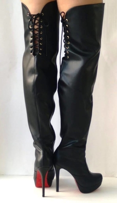 741177 P BOTA OVER THE KNEE MEIA PATA E SALTO FINO NAPA PRETO na internet