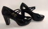 1290062 G SAPATO BONECA COM DUAS TIRAS VERNIZ PRETO