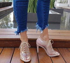 MILLY G SANDÁLIA TRANSPARENTE COM NUDE - Au Bottier