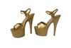 SC003 G SANDALIA SEM STRASS DOURADA