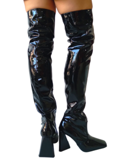 22467 BOTA P SALTO TRIANGULAR VERNIZ PRETO - comprar online