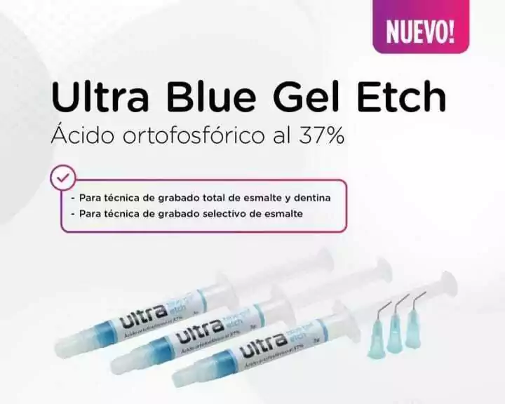 Ácido Ortofosfórico Blue Gel Etch 37% Pack x 3 Jeringas (3Grs c/u)