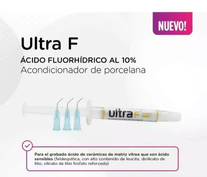 Acido Fluorhídrico 10% Ultra F Jeringa X 2,5g Odont