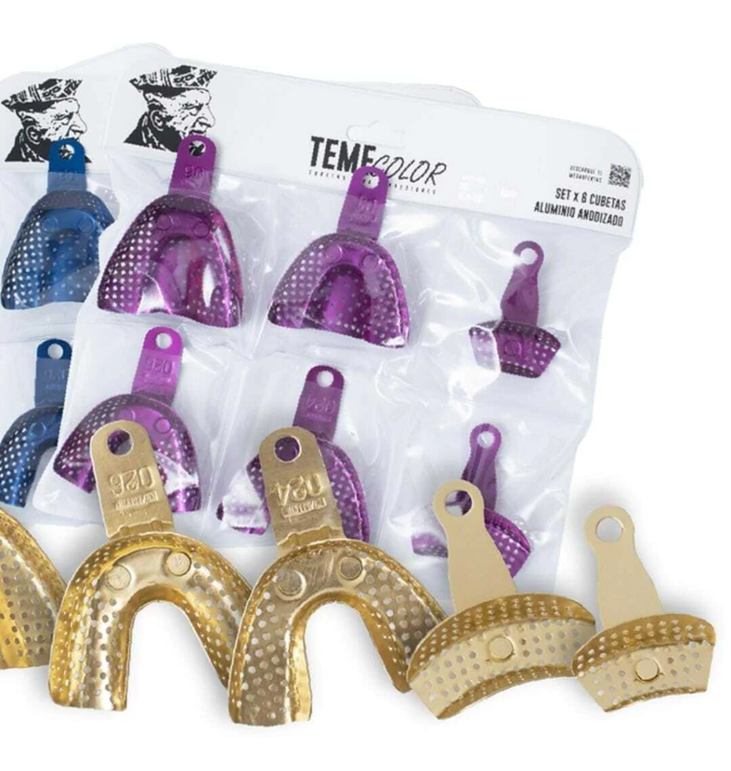 Cubetas de aluminio anodizado pack x 6 unidades