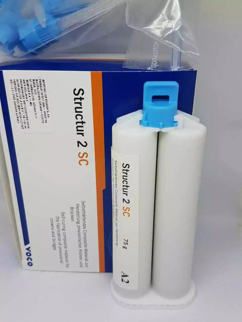 Material provisional p/coronas y puentes structur 2 sc voco
