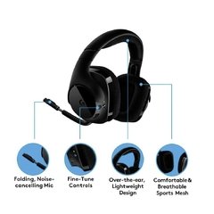 Auriculares Wireless Gamer G533 con Micrófono - LOGITECH - G533 - ElectroHD