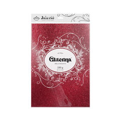 Gliterina Rojo Granate 230g - Adorié ® - A4 - 20 Hojas