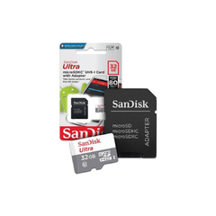 Tarjeta de memoria con adaptador SD 32GB Ultra Clase10- SANDISK - 32 GB - comprar online