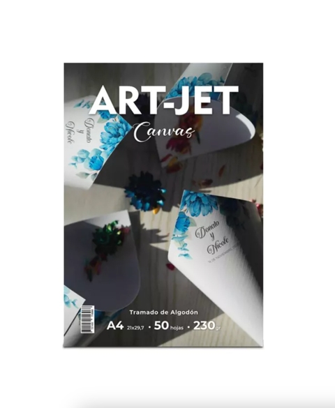 Papel Canvas Tramado de Algodón - 230g - Art-Jet® - A4 - 50 Hojas