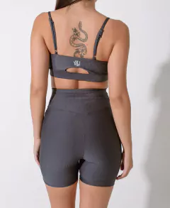 Calza Ciclista con Bolsillos Gris Oscuro - YAGÉ