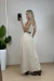 Vestido Longo Com Amarração De Franja na internet