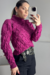 Blusa Tricô com Gola Alta Nervuras - comprar online