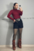 Blusa Canelada com Manga Longa - loja online