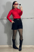 Blusa Canelada com Manga Longa
