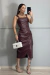 Vestido em Couro Fake