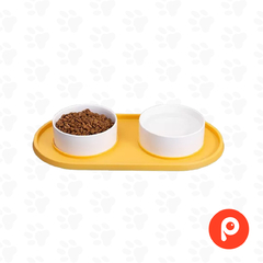 Bowl de Ceramica doble con mat de silicona