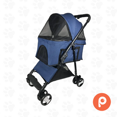 Cochecito de paseo para mascotas plegable (Modelo Laura) Color azul /rosa (Consultar colores disponibles)