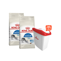 2 Royal Canin Indoor 7.5kg + Contenedor de Plastico de REGALO