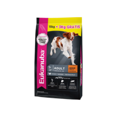 Eukanuba Adult Medium Breed 15+3kg de Regalo