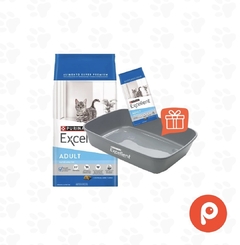 Purina Excellent Adult Cat 15kg + 3kg y bandeja plastica de regalo
